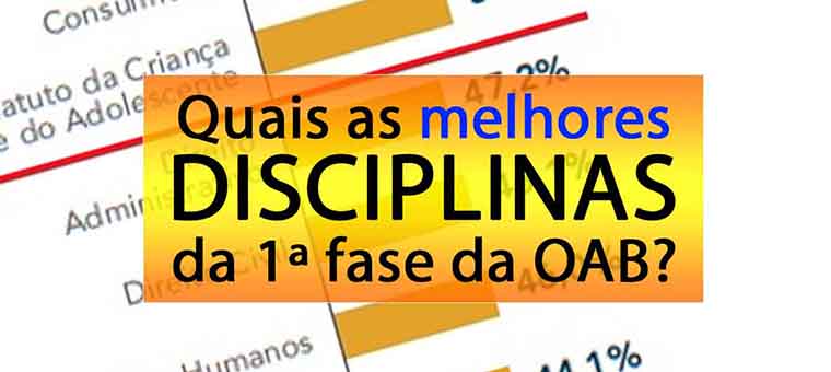 Quais as melhores disciplinas da 1 fase da OAB?