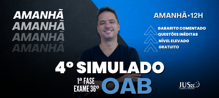 Amanh teremos o 4 Simulado do Jus21!