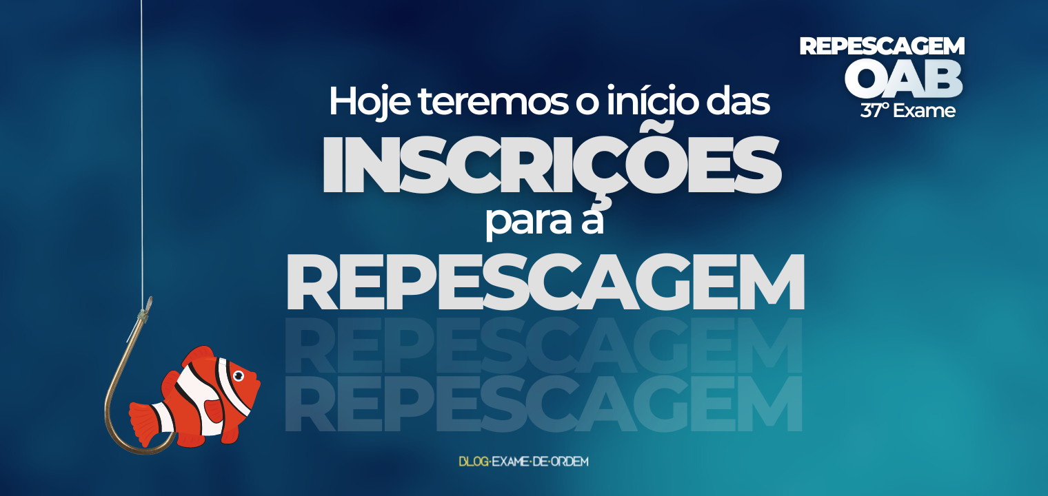 Hoje teremos a abertura das inscries para a Repescagem do 37 Exame!