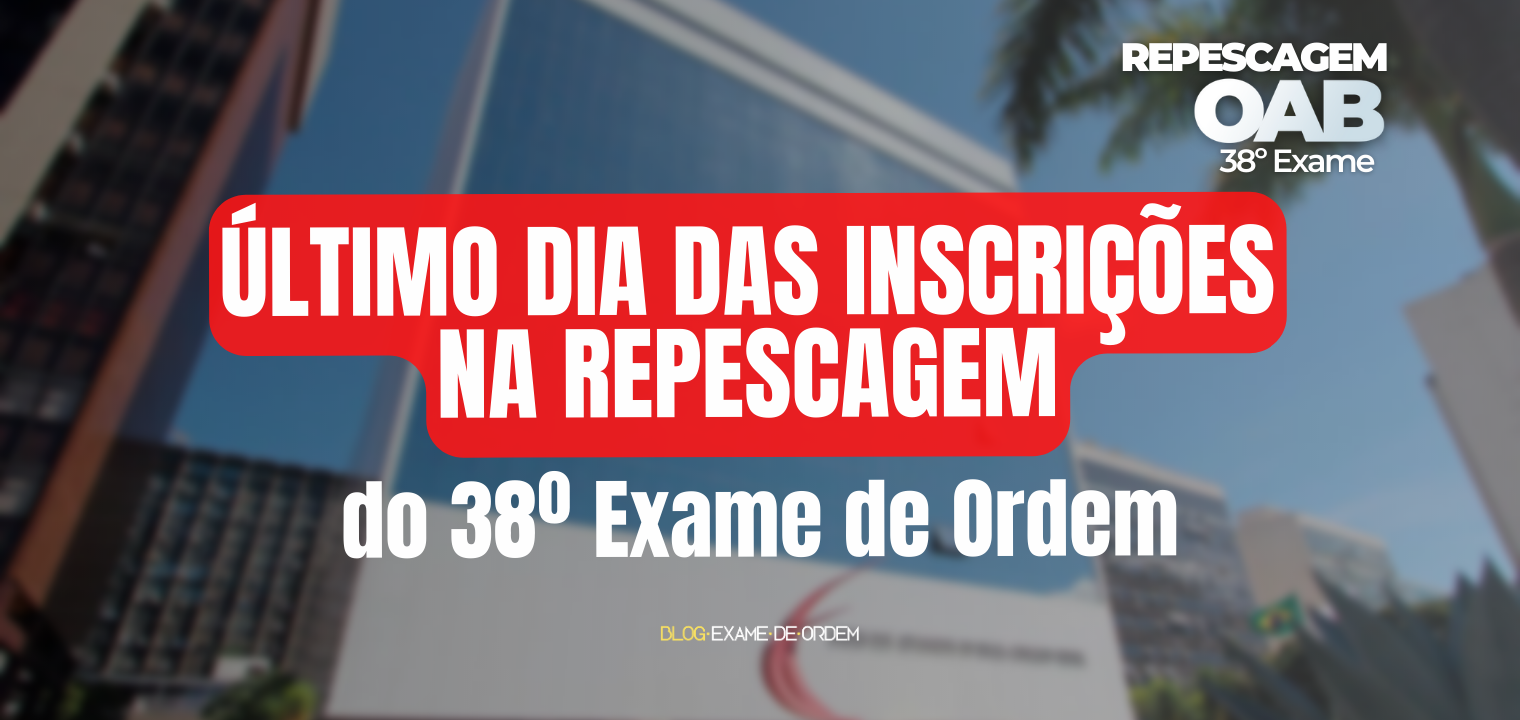 Termina hoje o prazo de inscrio na repescagem!   