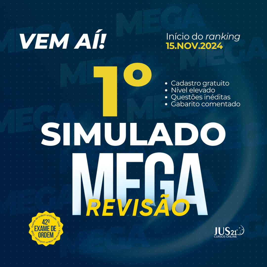 1 Simulado - Mega Reviso para 1 Fase - 42 Exame