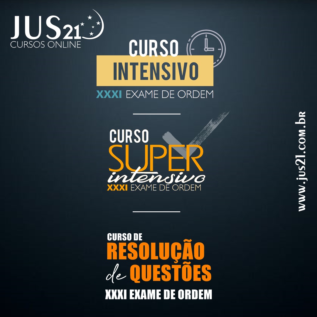 Lanado o Curso Intensivo, o Super Intensivo e de Questes para o XXXI Exame!