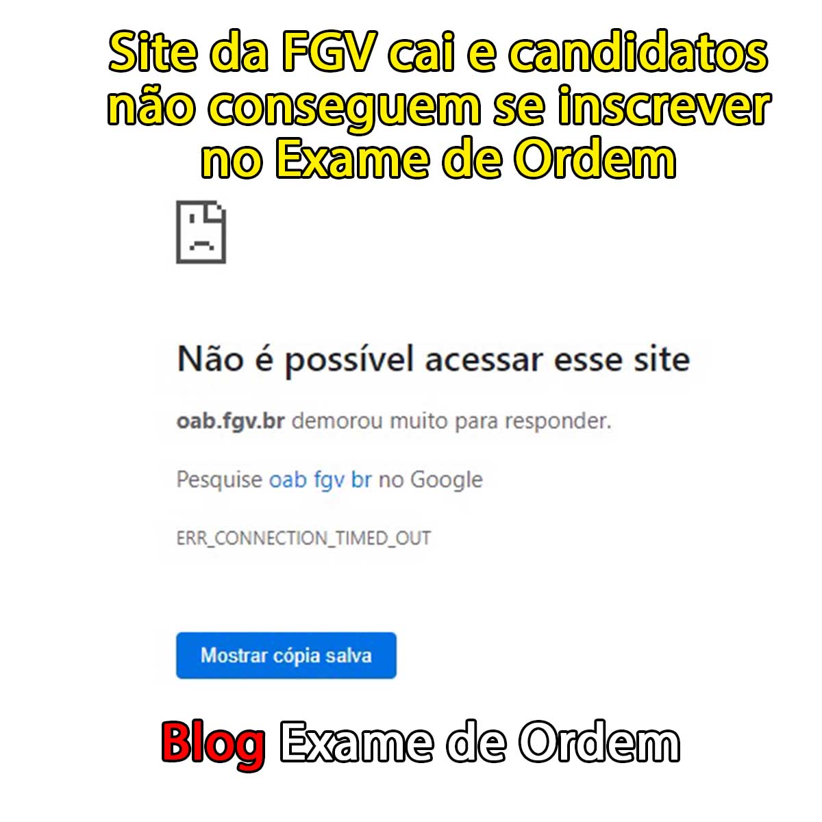 Site da FGV cai e candidatos no conseguem se inscrever no Exame de Ordem