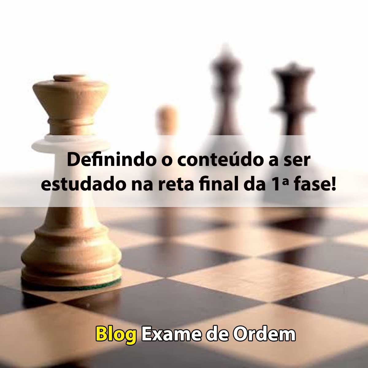 Definindo o contedo a ser estudado na reta final da 1 fase!