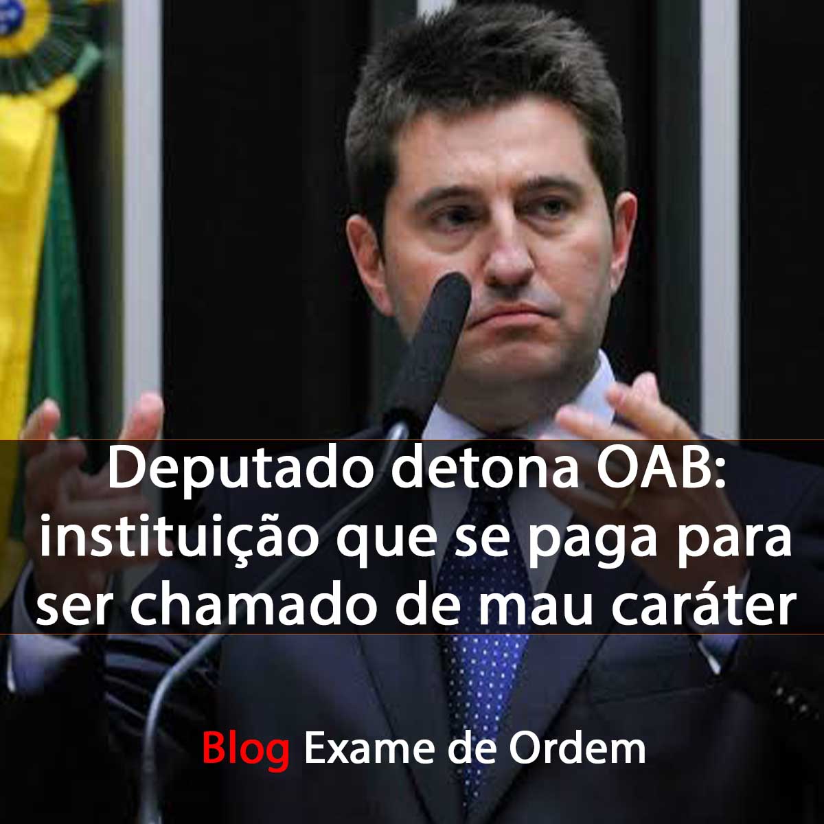 Deputado detona OAB: instituio que se paga para ser chamado de mau carter