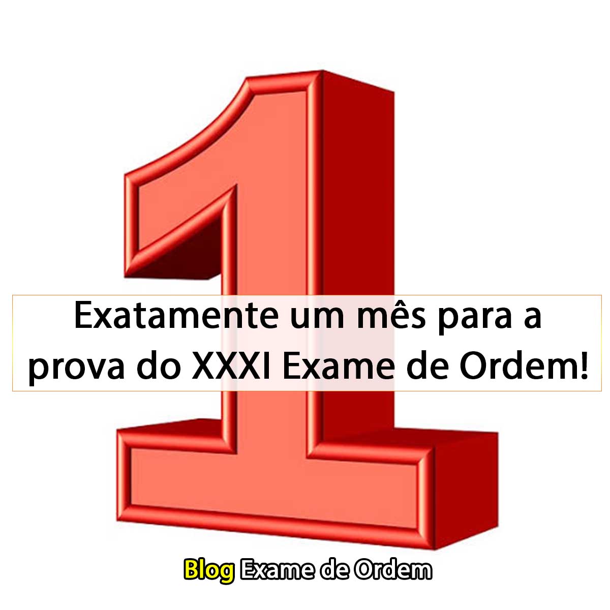 Exatamente um ms para a prova do XXXI Exame de Ordem!