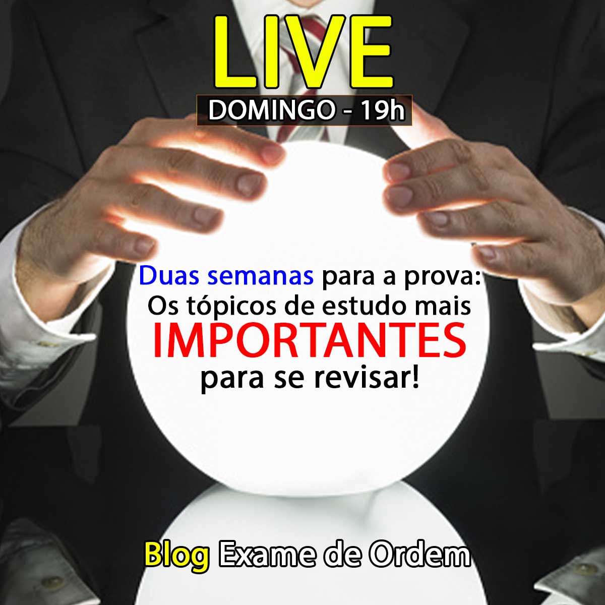 Live amanh: Os tpicos de estudo mais importantes para se revisar!