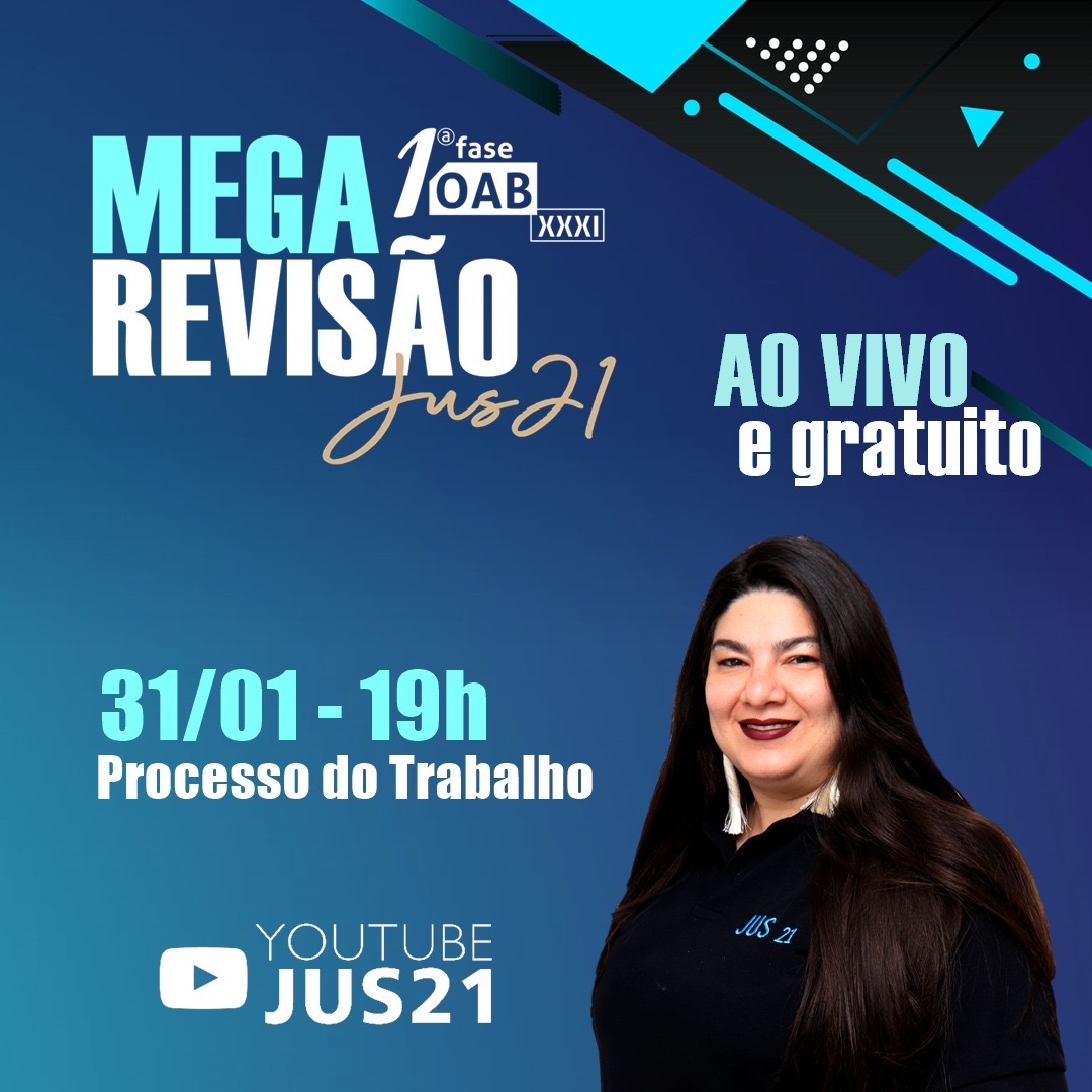 MEGA Reviso: Processo do Trabalho hoje s 19h!