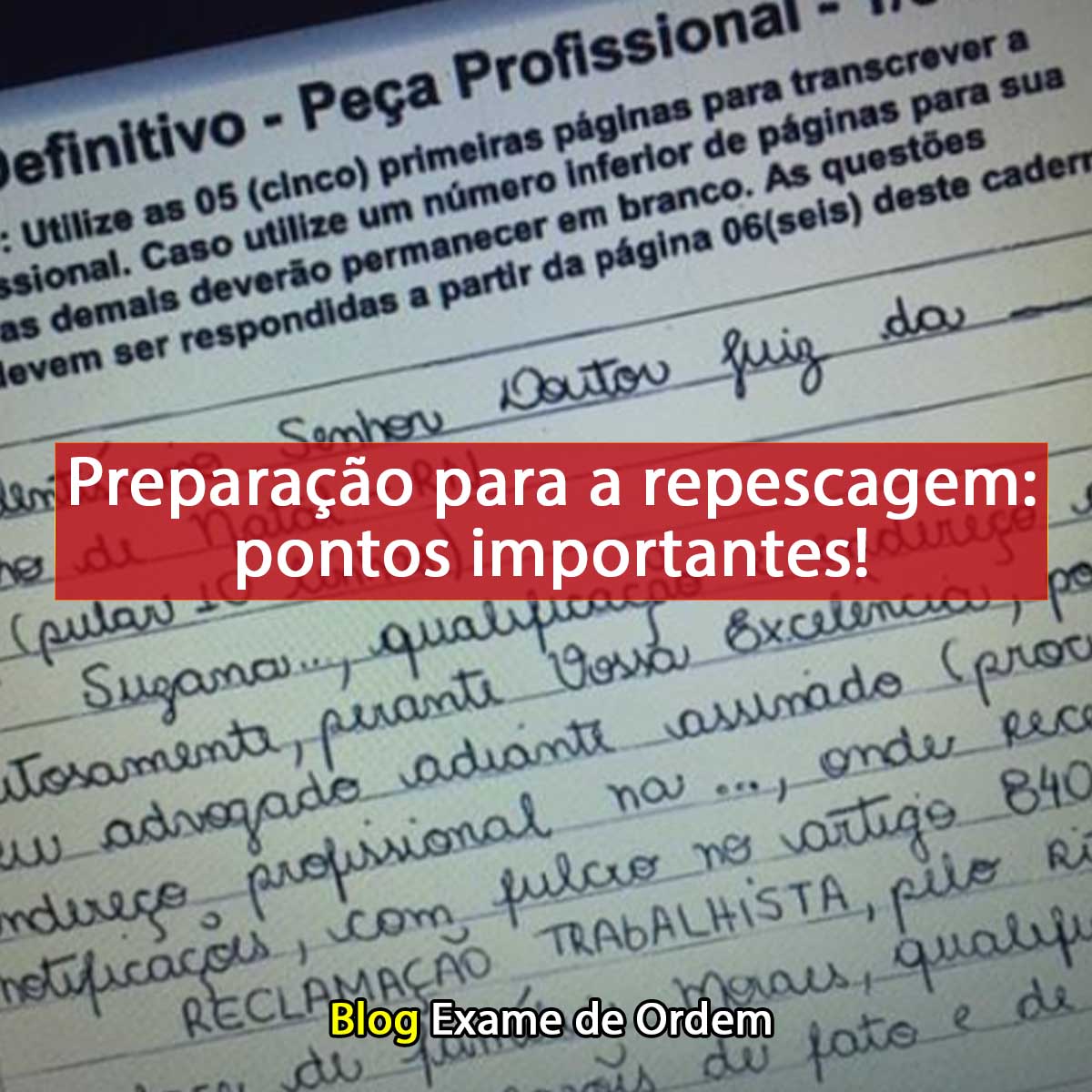 Preparao para a repescagem: pontos importantes!