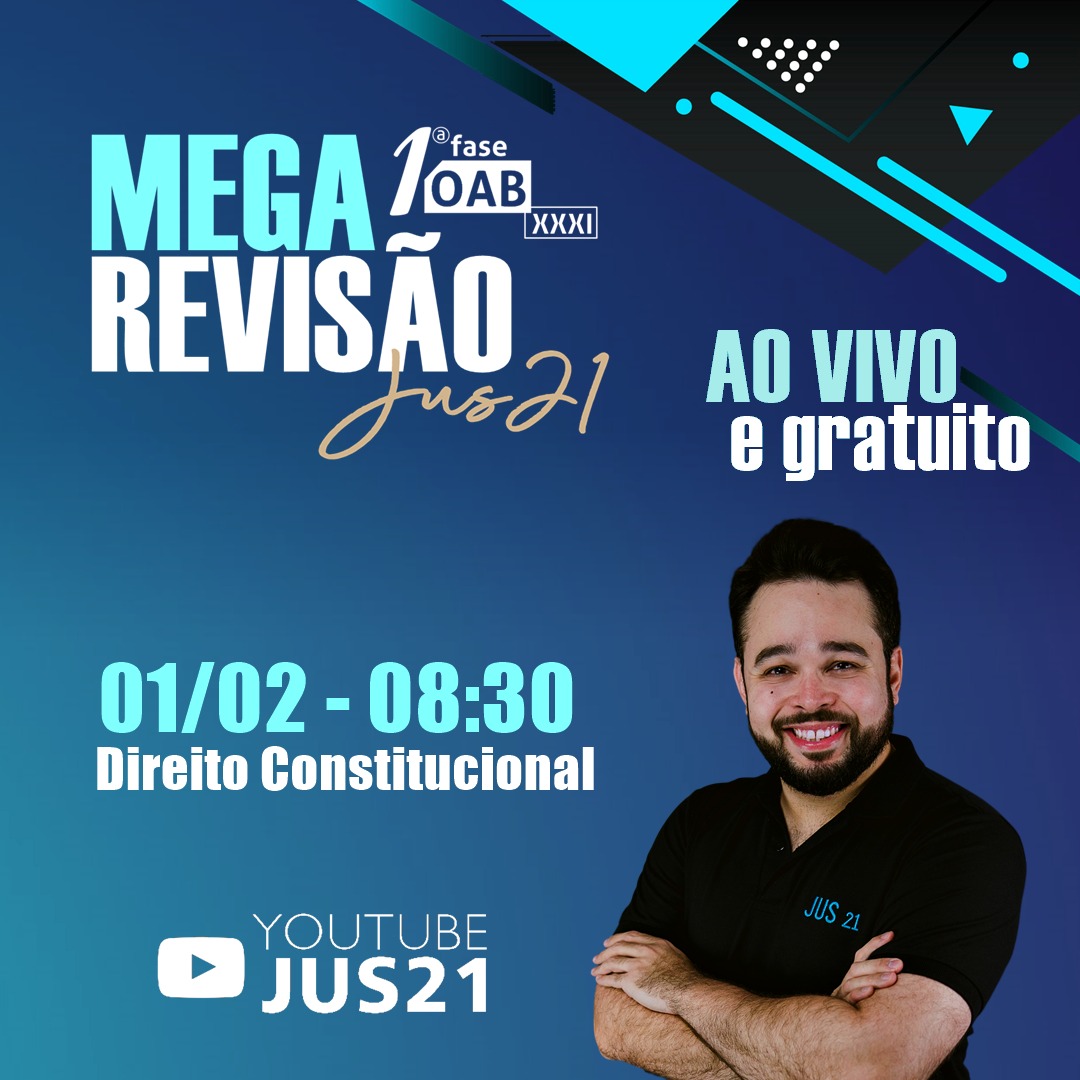 Sbado tambm  dia de Mega Reviso! Direito Constitucional!