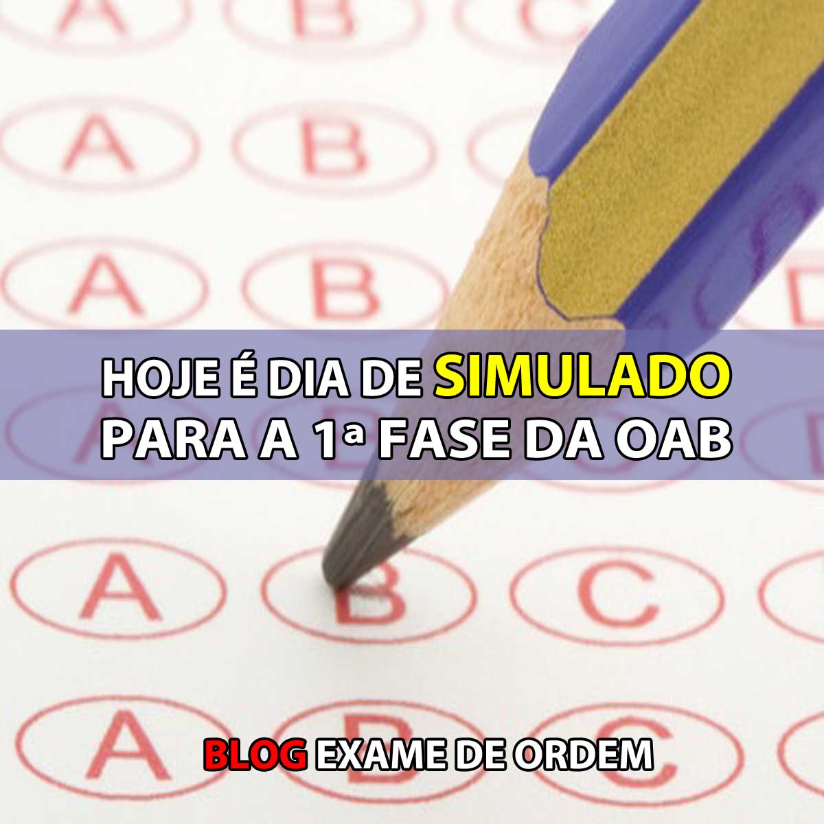 Hoje  dia de Simulado para 1 fase da OAB!