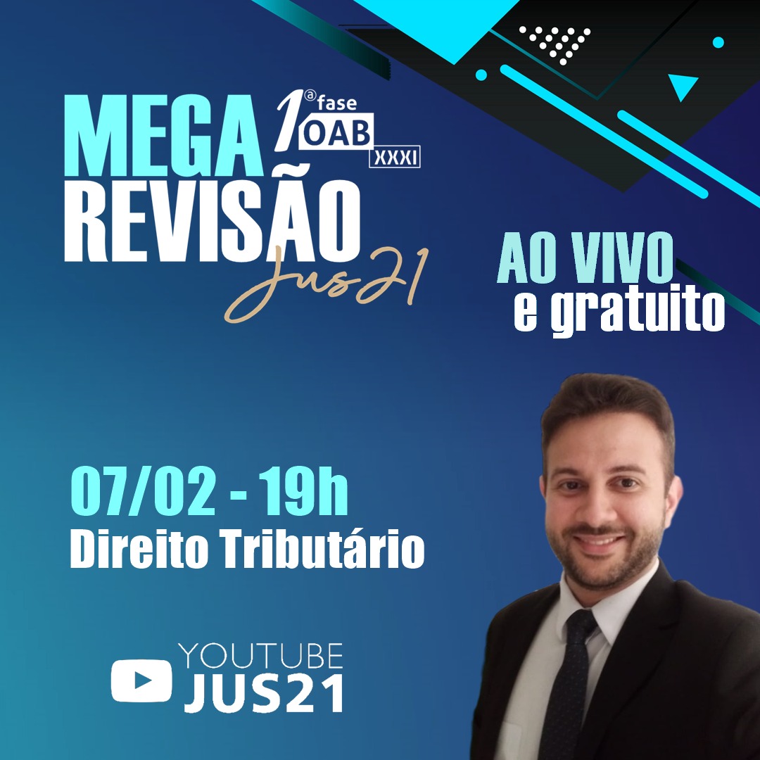 ltima transmisso da MEGA Reviso: Direito Tributrio!