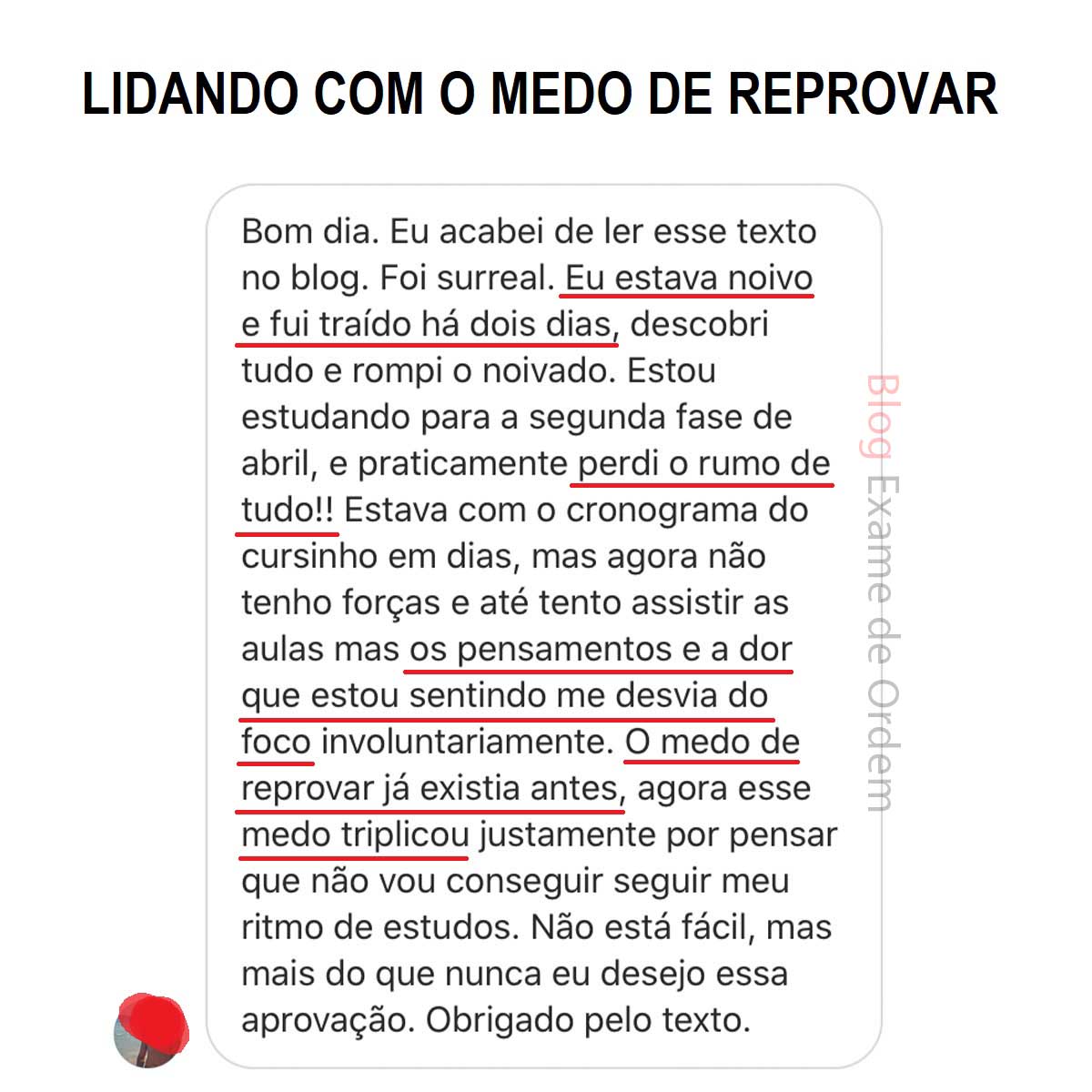 Lidando com o medo de reprovar