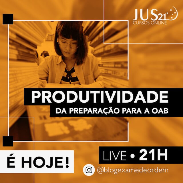 Live: A Produtividade na preparao para a OAB