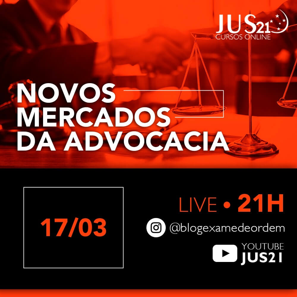 Live amanh: Novos Mercados da Advocacia