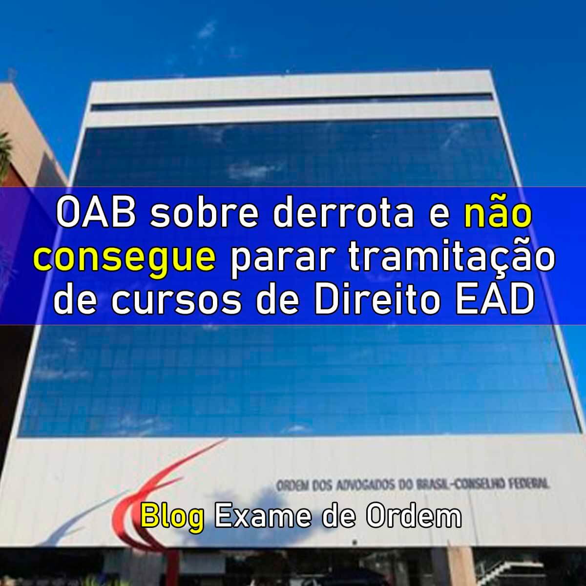 OAB sobre derrota e no consegue parar tramitao de cursos de Direito EAD