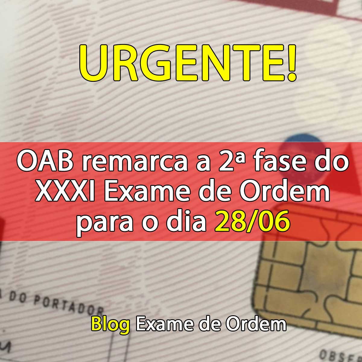 OAB remarca a 2 fase do XXXI Exame de Ordem para o dia 28/06