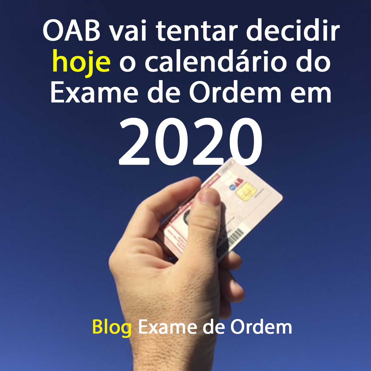 OAB vai tentar decidir hoje o calendrio do Exame de Ordem em 2020