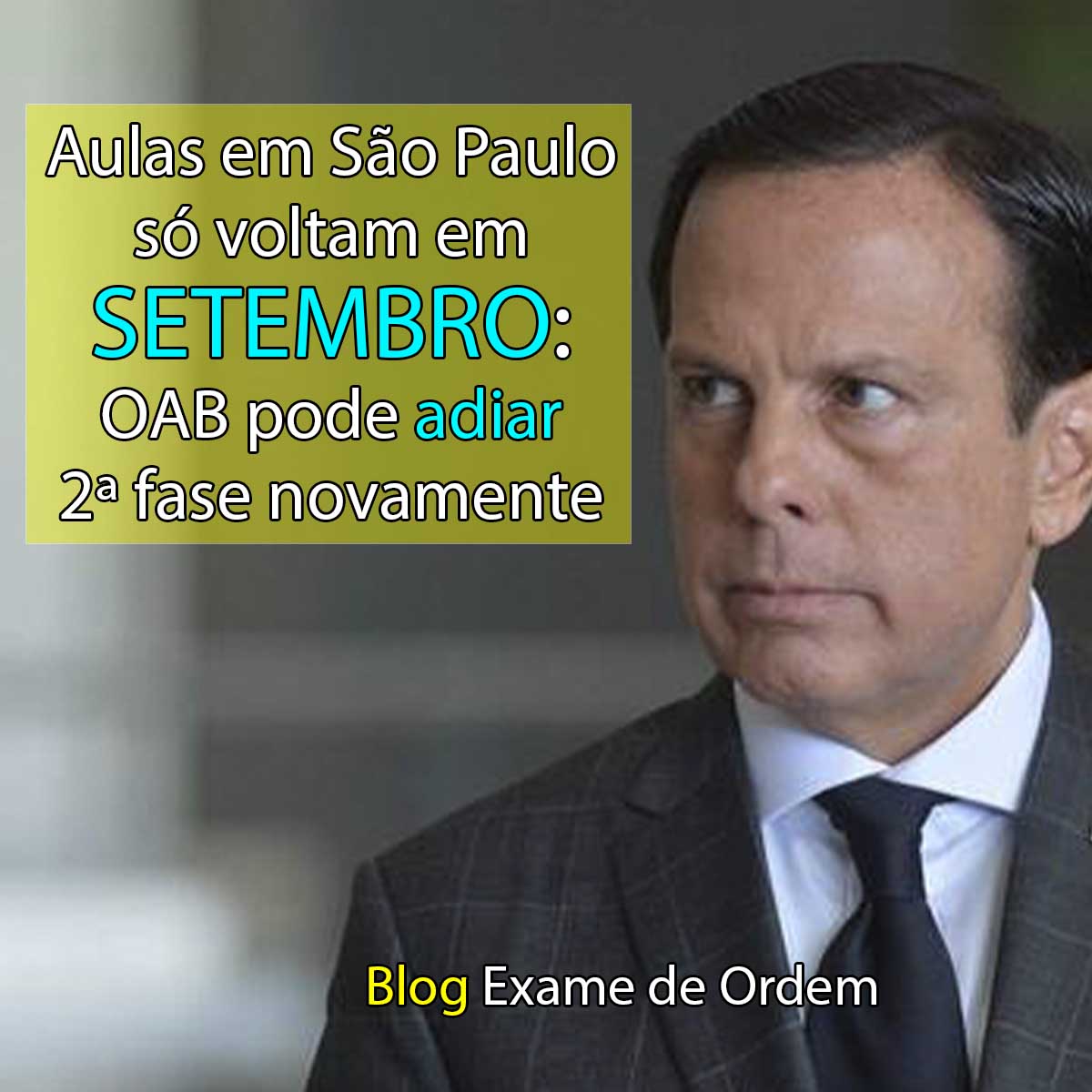 Aulas em So Paulo s voltam em setembro: OAB pode adiar 2 fase novamente