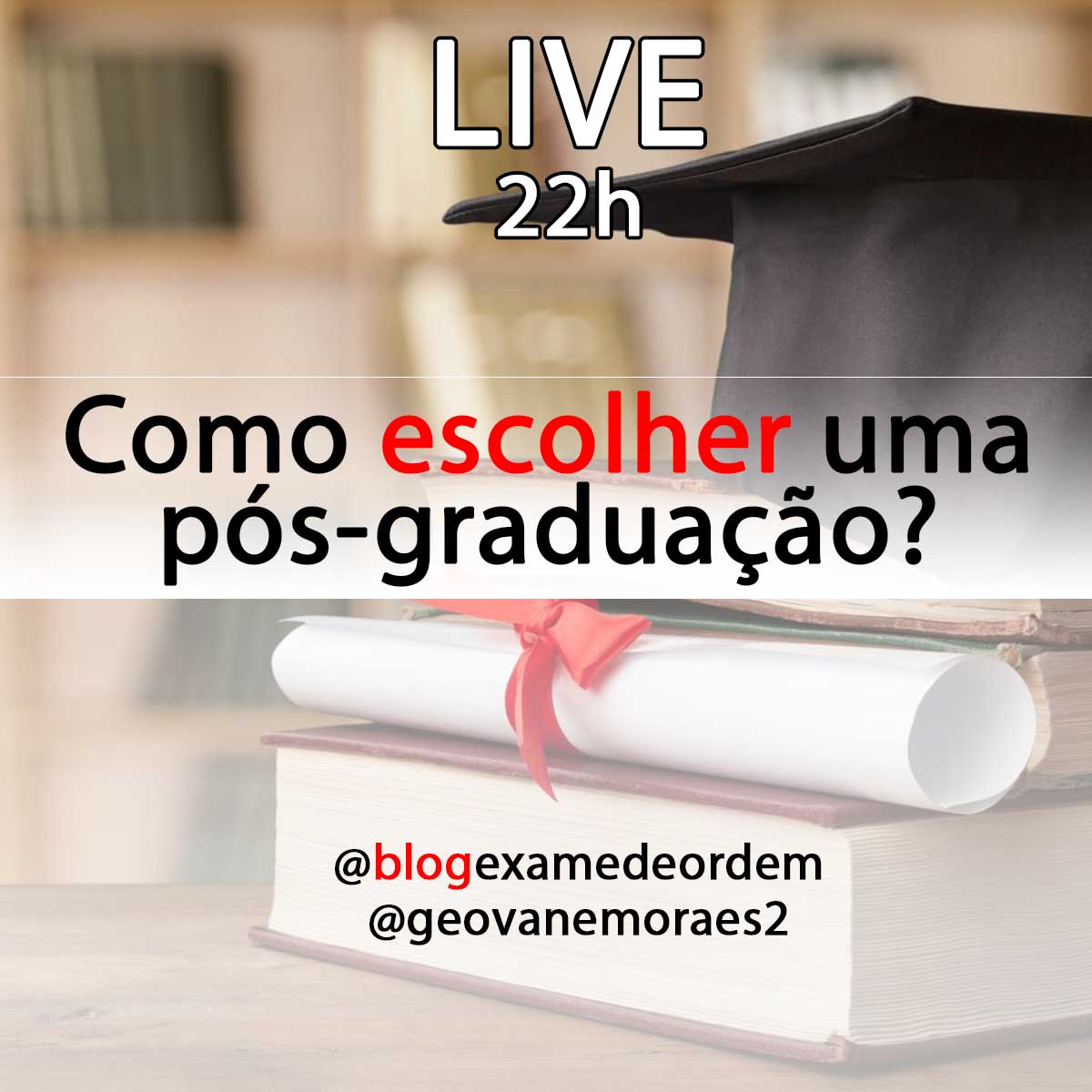 Live: Como escolher uma ps-graduao?