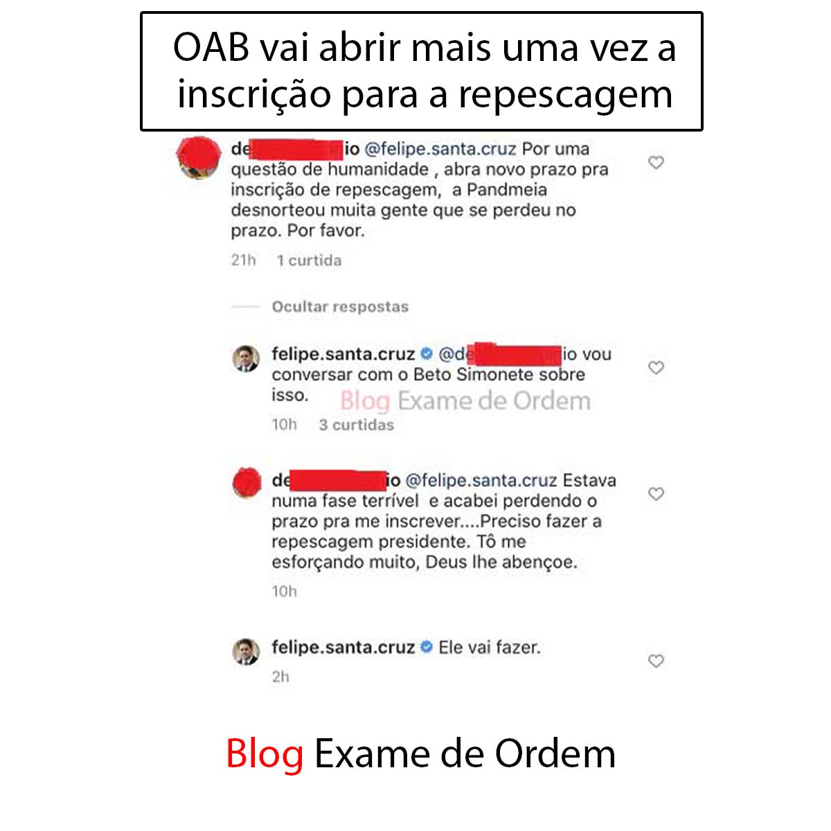 OAB vai abrir mais uma vez a inscrio para a repescagem