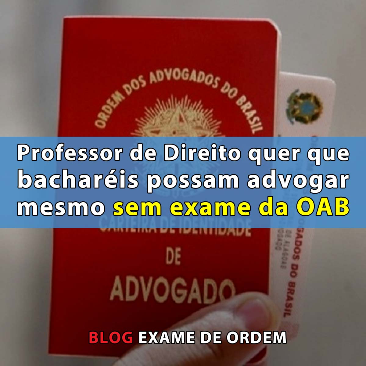 Professor de Direito quer que bacharis possam advogar mesmo sem exame da OAB