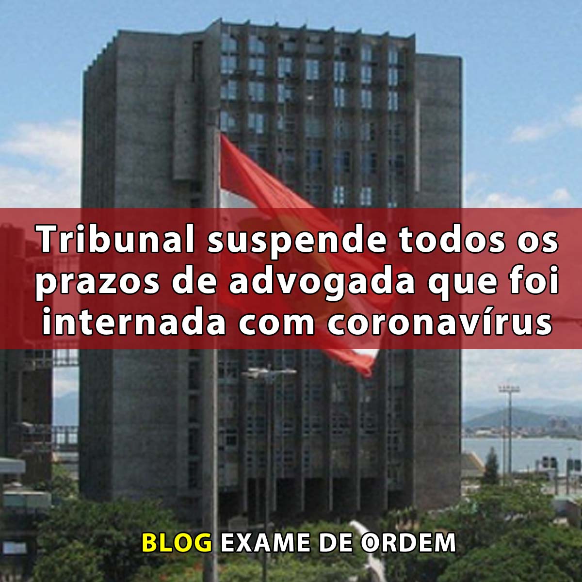 Tribunal suspende todos os prazos de advogada que foi internada com coronavrus