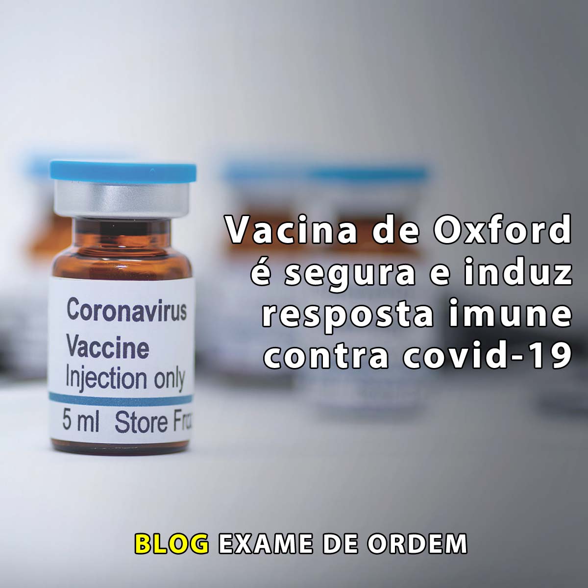 Vacina de Oxford  segura e induz resposta imune contra covid-19