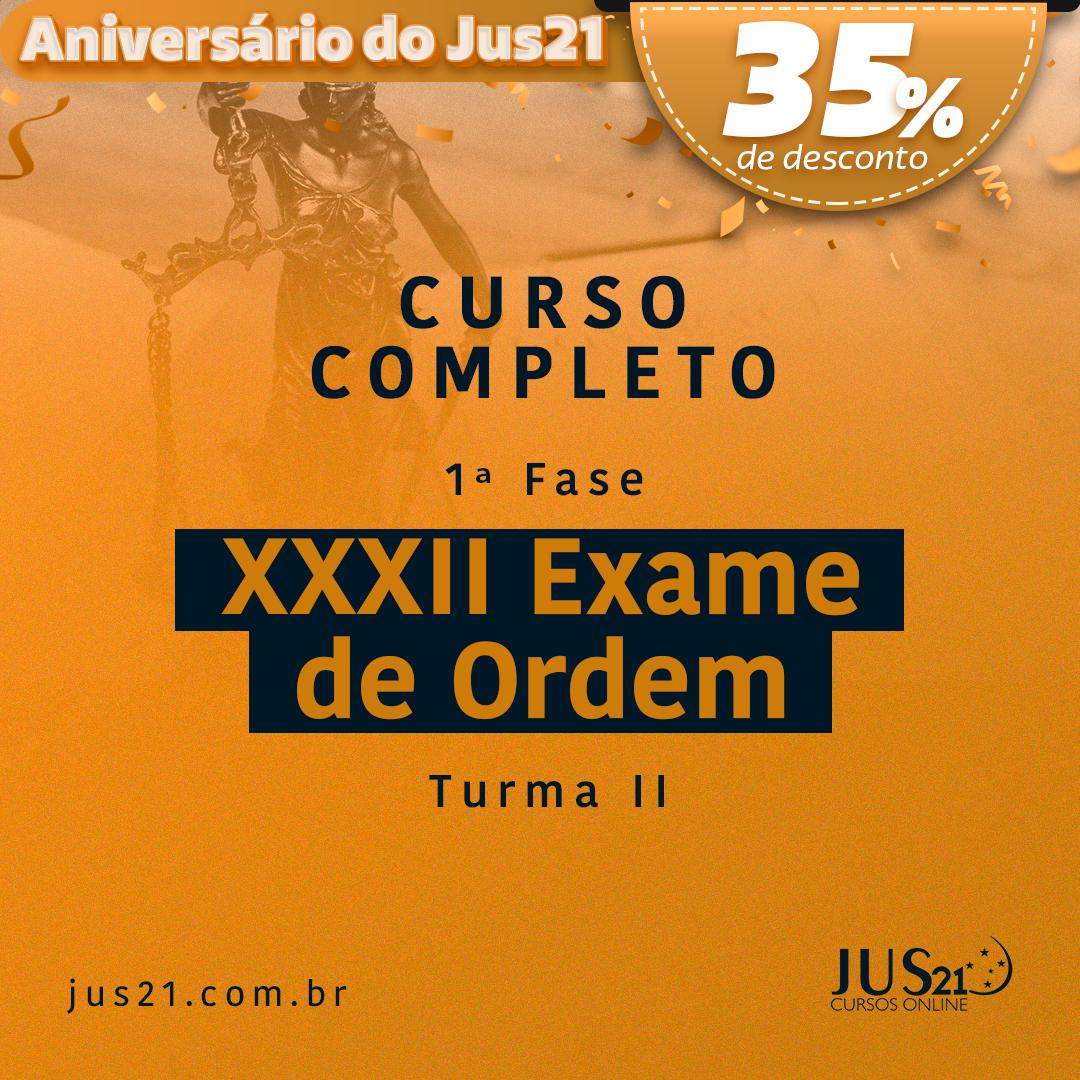 Curso para 1 fase do XXXII Exame de Ordem com 35% de desconto!