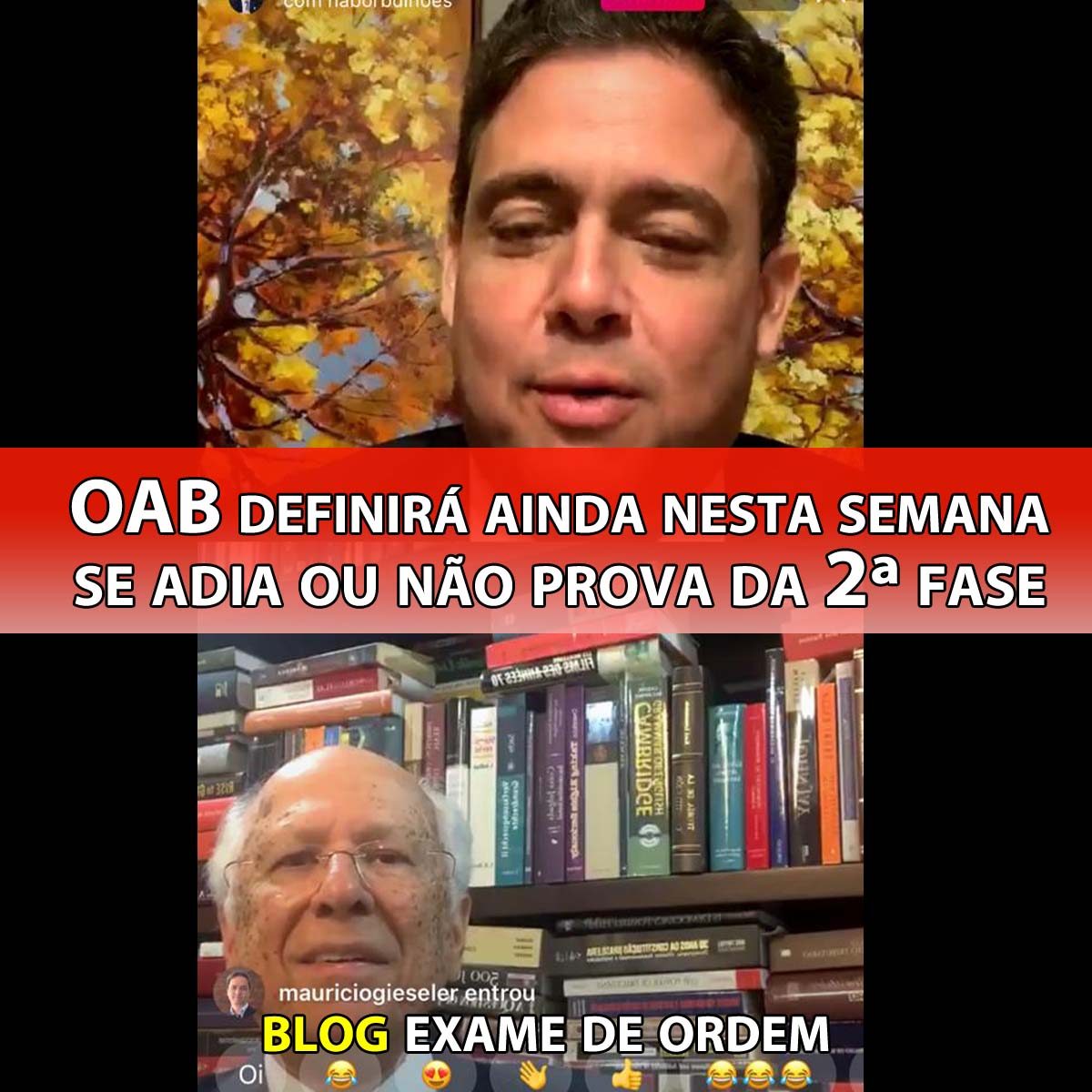 OAB define ainda nesta semana se adia ou no prova da 2 fase