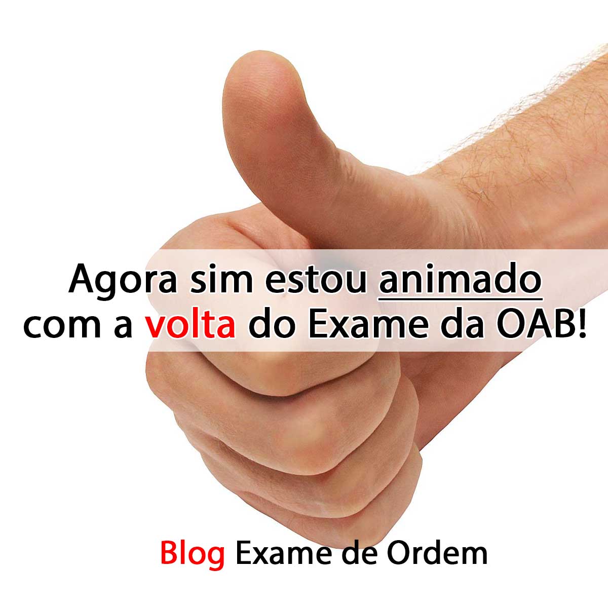 Agora sim estou animado com a volta do Exame da OAB!