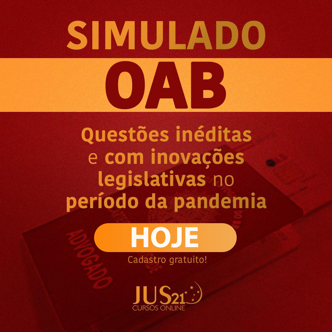 Hoje teremos o Simulado OAB: Cadastre-se agora!