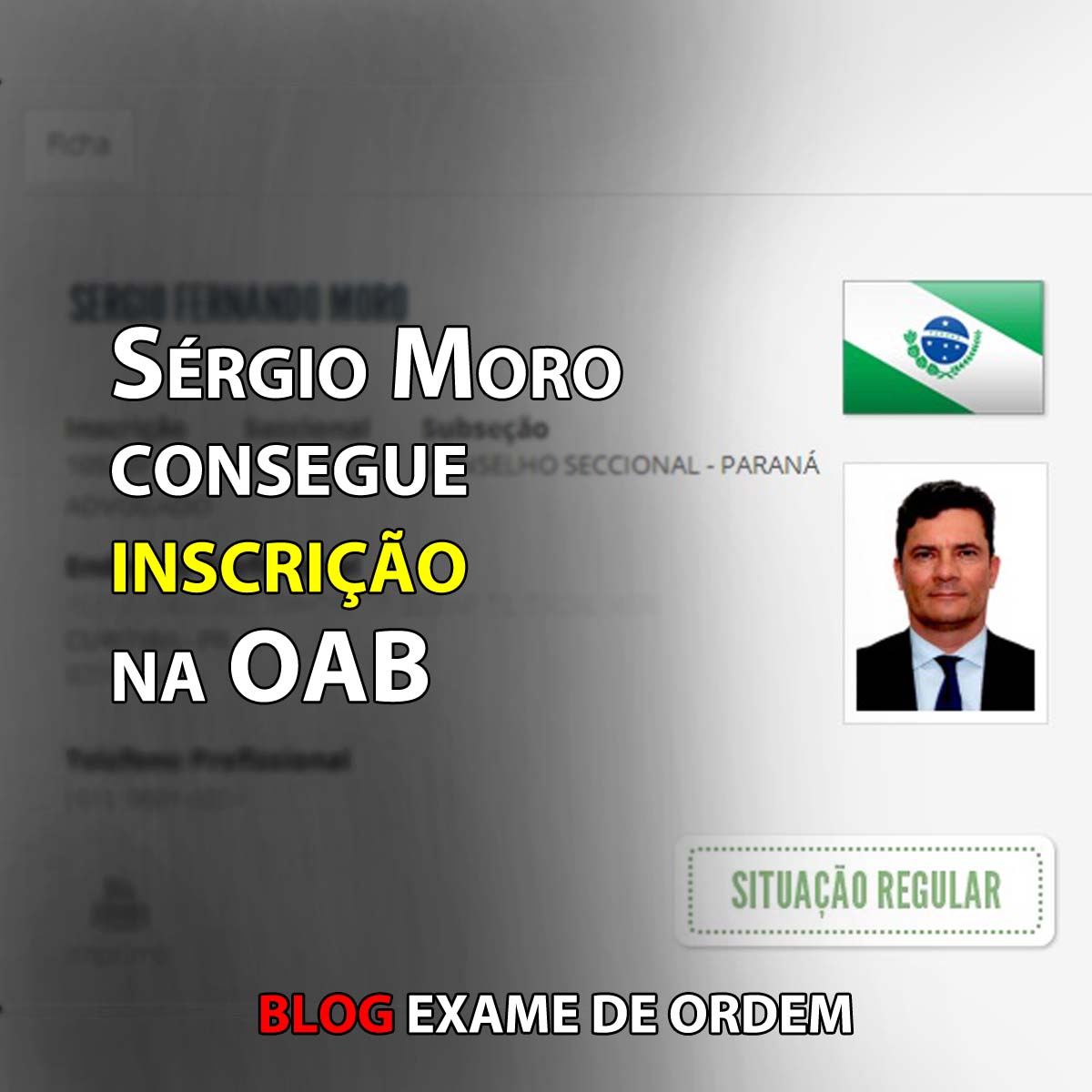 Srgio Moro consegue inscrio na OAB