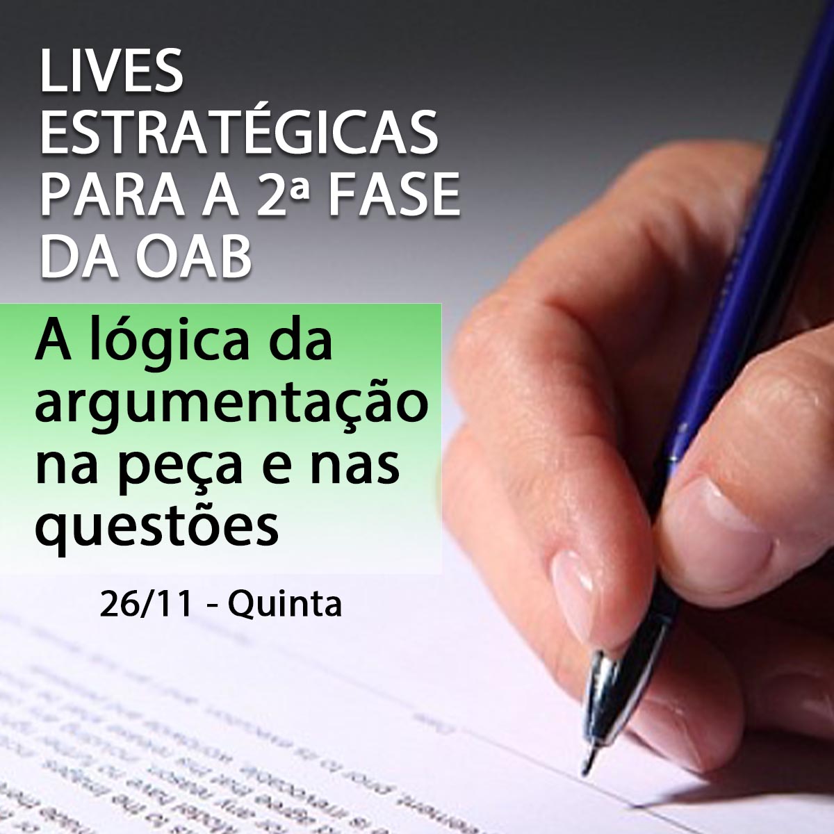 Amanh: A lgica da argumentao na 2 fase da OAB