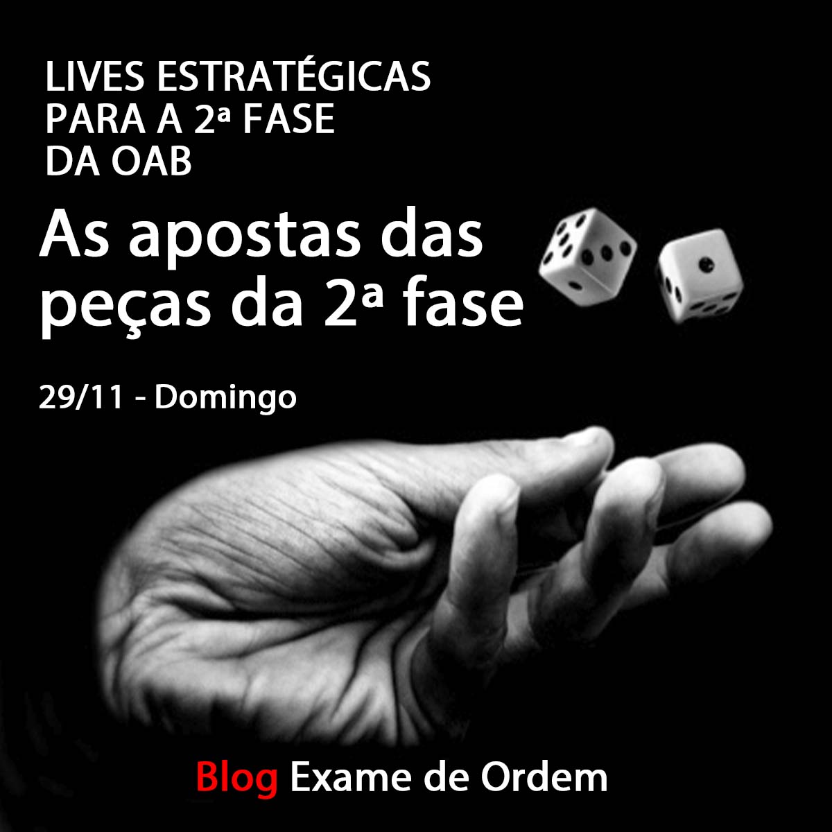  hoje! A partir das 19h, as apostas da peas da 2 fase da OAB!