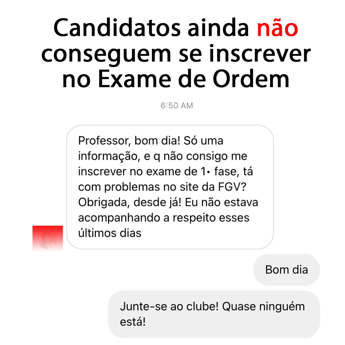 Candidatos ainda no conseguem se inscrever no Exame de Ordem