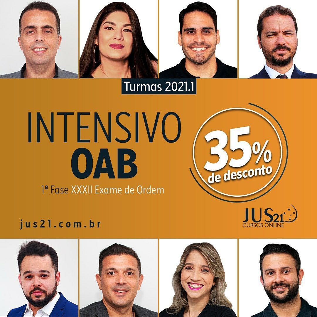 Curso Intensivo da 1 fase da OAB est com 35% de desconto!