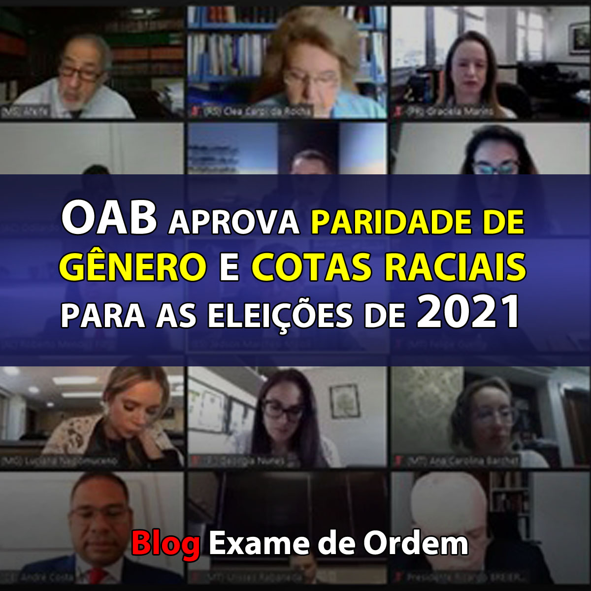 OAB aprova paridade de gnero e cotas raciais para as eleies de 2021