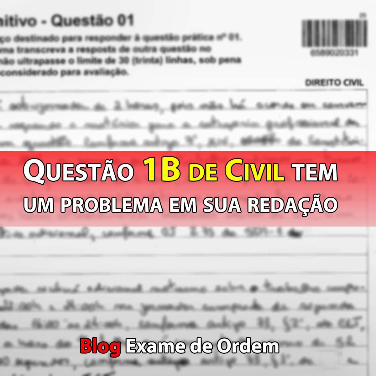 Questo 1B de Civil tem um problema em sua redao