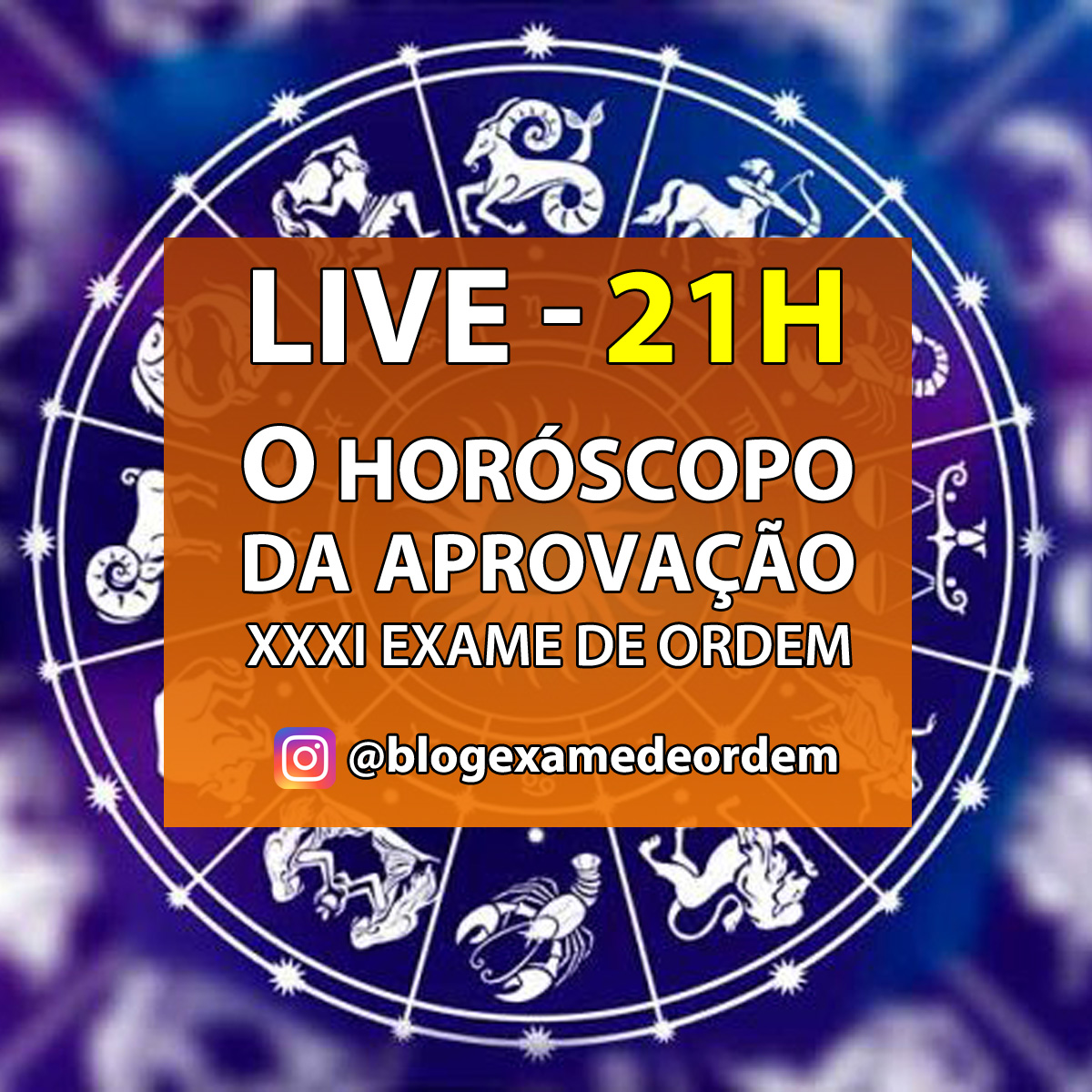 Hoje, 21h, o horscopo da aprovao!