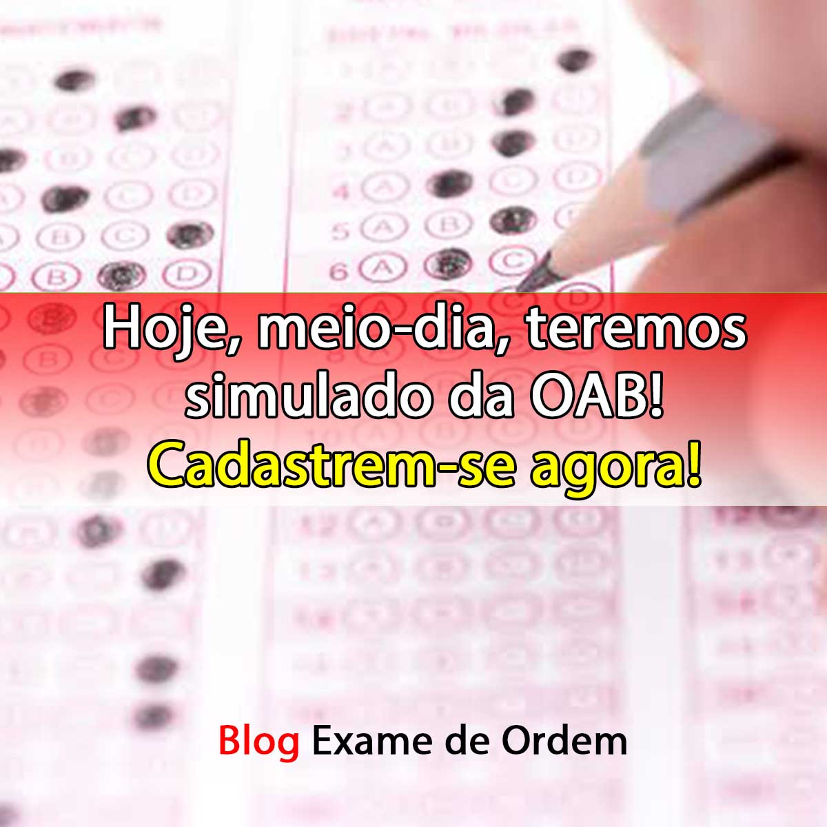 Hoje, meio-dia, teremos simulado Jus21! Cadastrem-se agora!