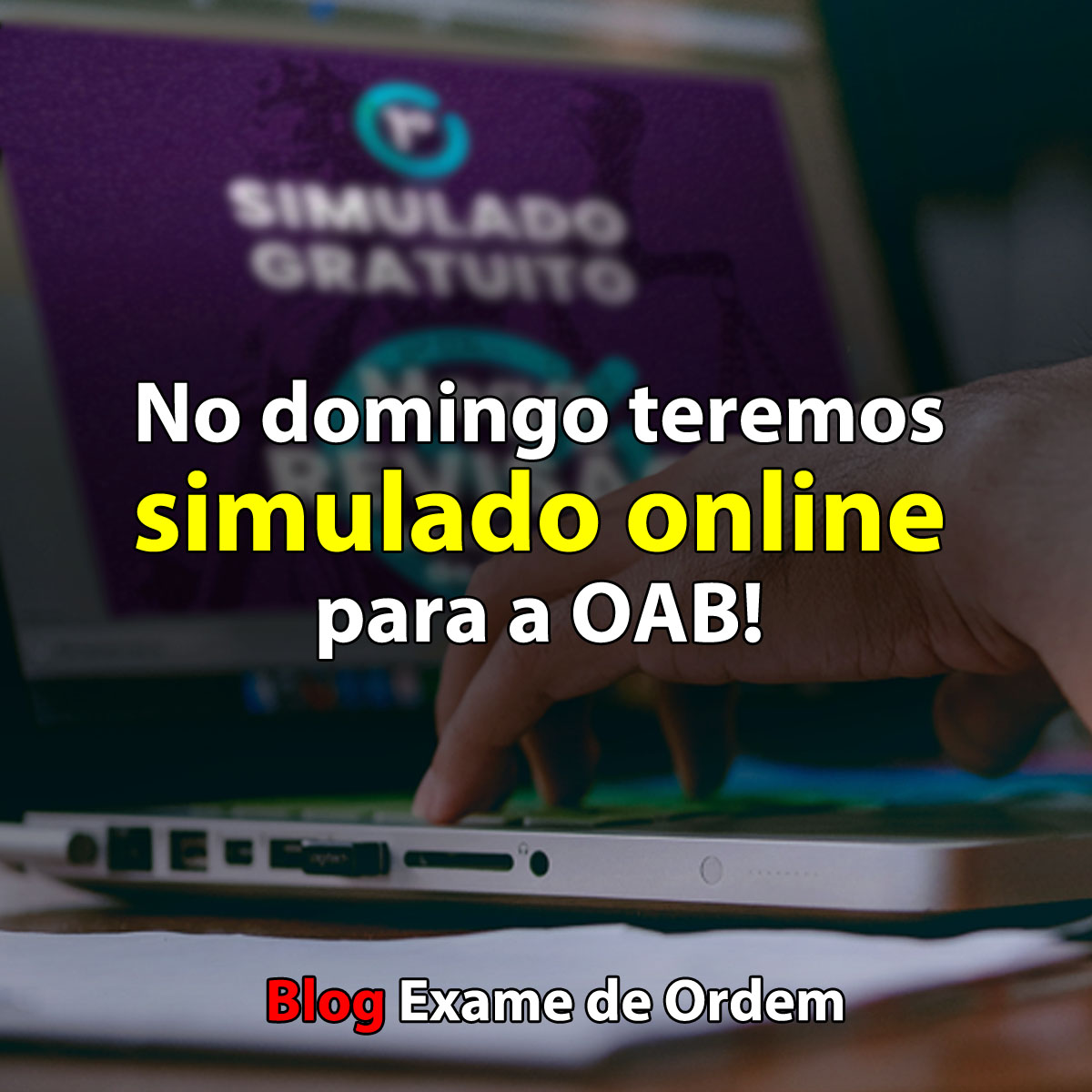 No domingo teremos simulado online para a OAB!