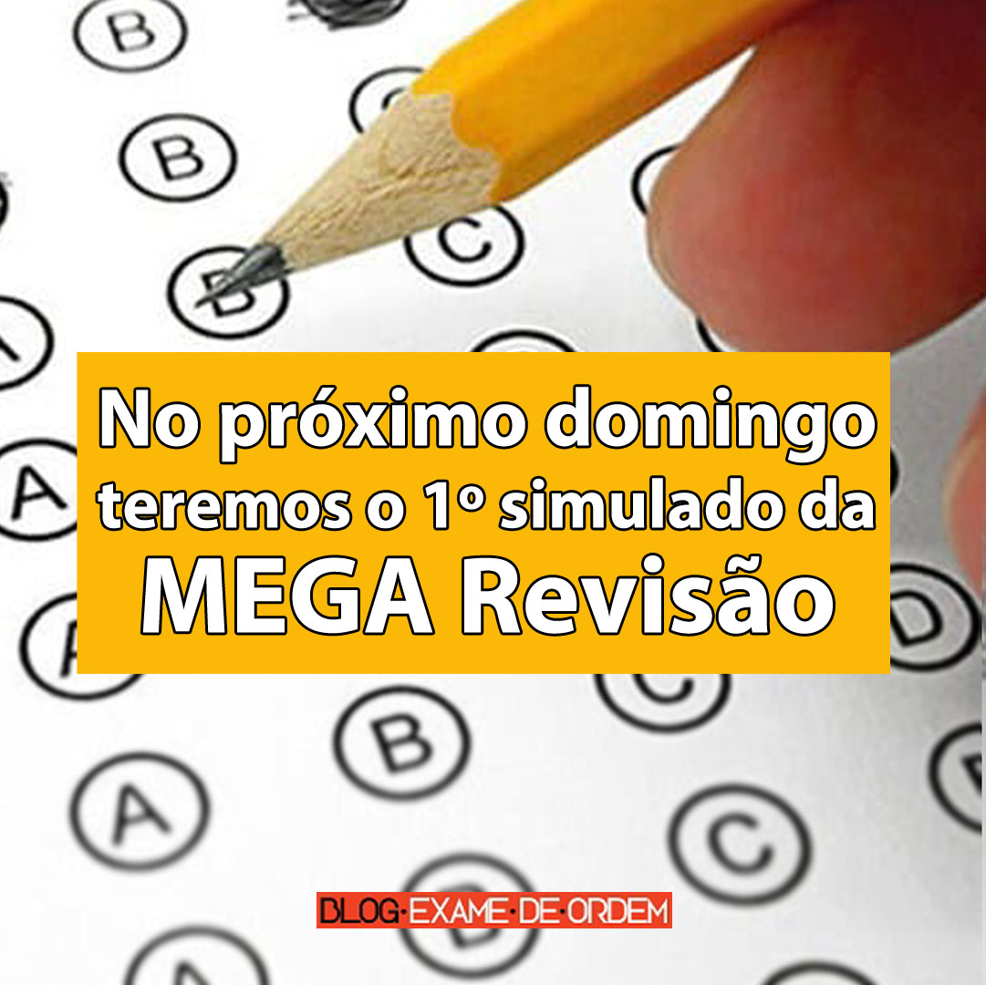 No prximo domingo teremos o 1 simulado da MEGA Reviso