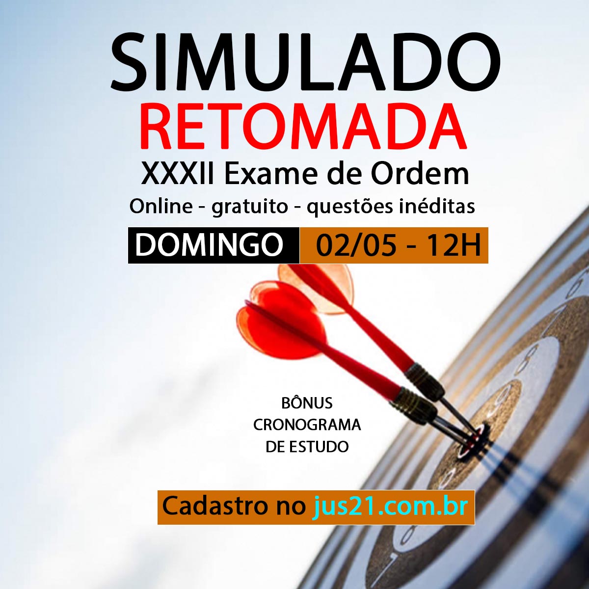 No prximo domingo teremos o Simulado Retomada OAB!