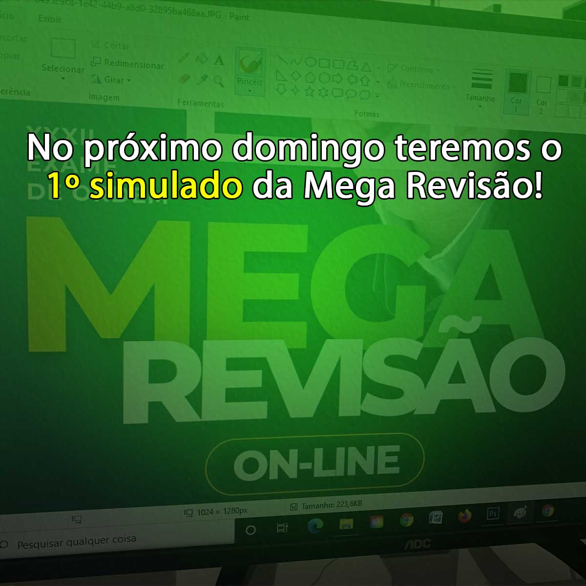 No prximo domingo teremos o 1 simulado online da Mega Reviso!