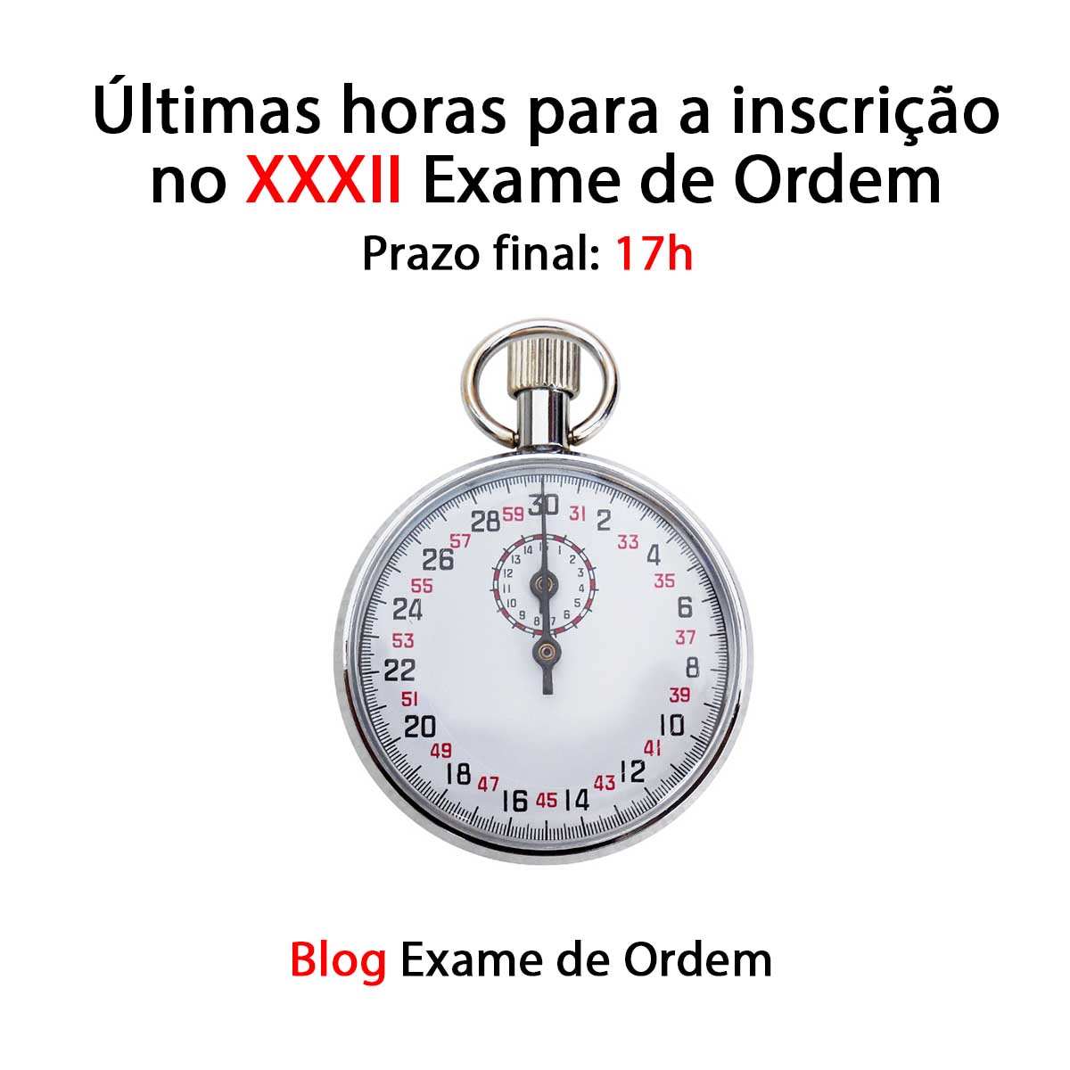 ltimas horas para a inscrio no XXXII Exame de Ordem