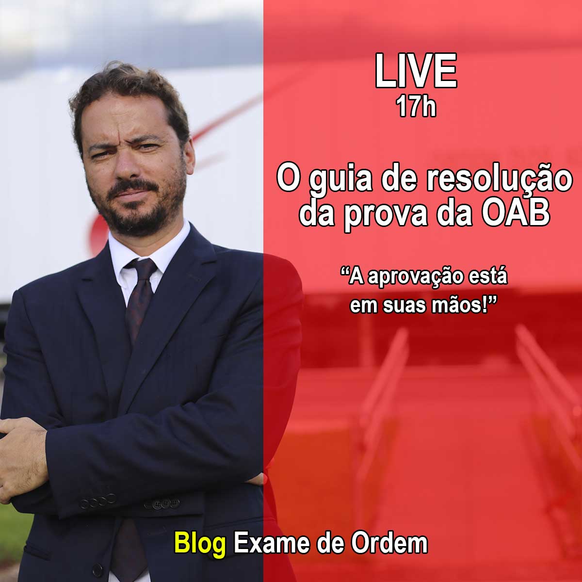 Hoje, 17h, o guia de resoluo da prova da OAB