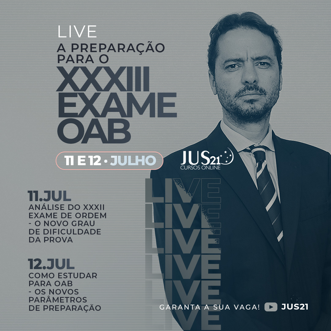 Hoje, 20h, ao vivo, a Preparao para o XXXIII Exame de Ordem!