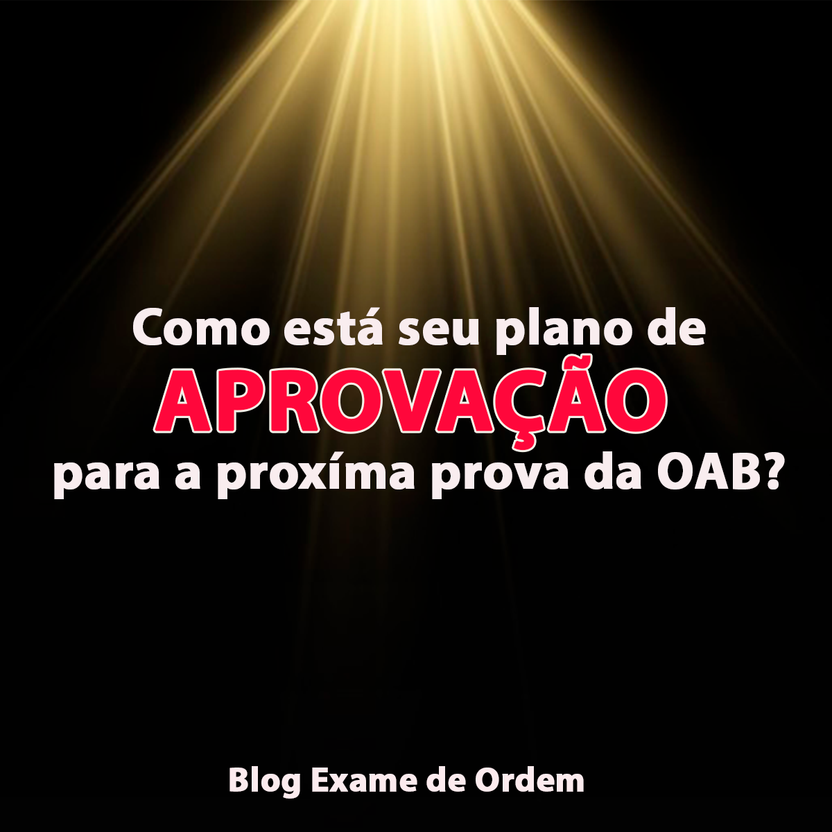 Como est o seu plano de aprovao para a prxima OAB?