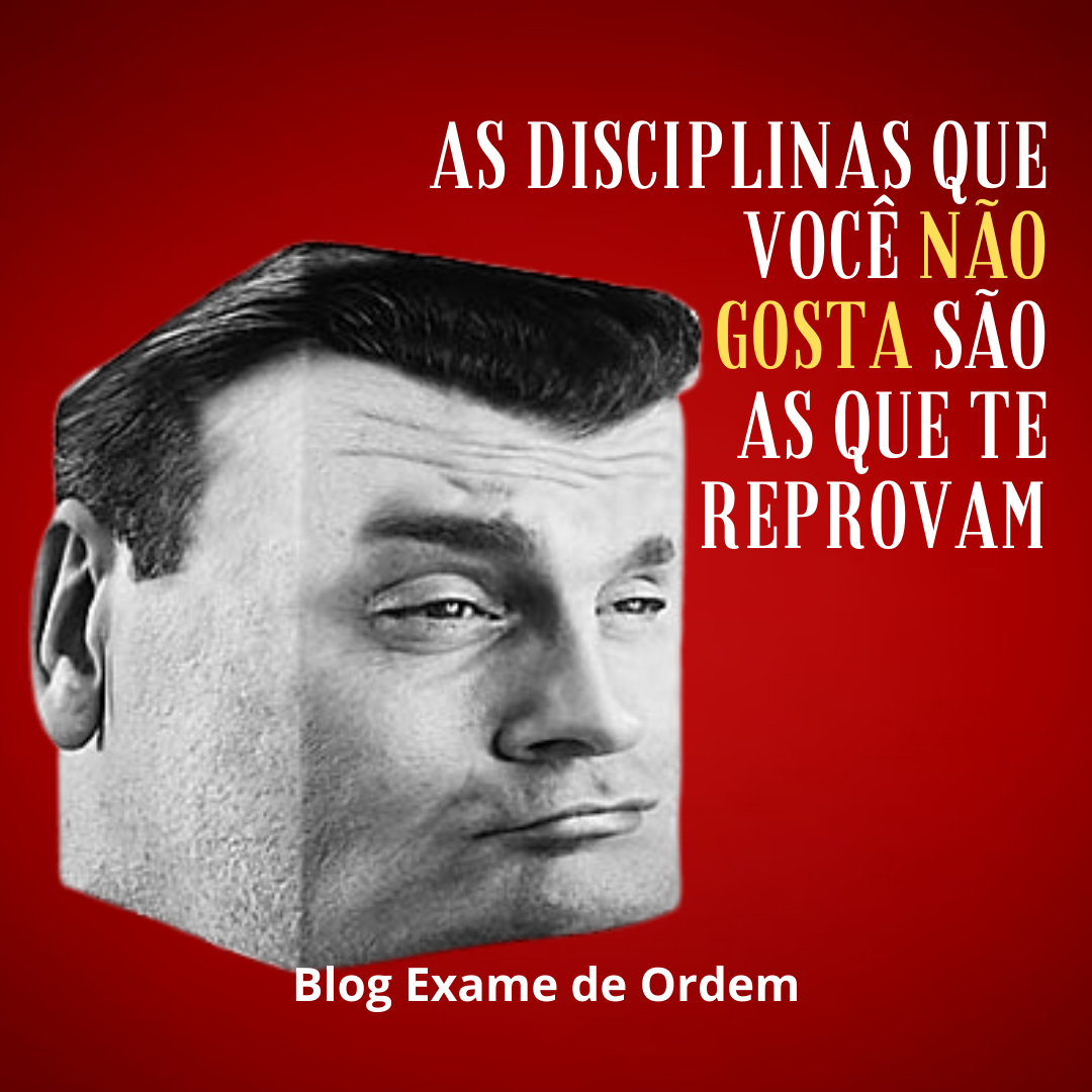 As disciplinas que voc no gosta so as que te reprovam